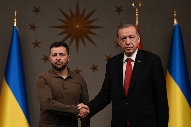 Tổng thống Thổ Nhĩ Kỳ tiếp người đồng cấp Ukraine tại Instabul ngày 7.7