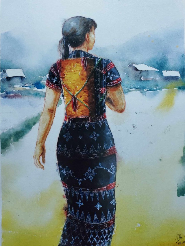 Ngỡ ngàng trước nét đẹp A Lưới qua nghệ thuật ký họa - Ảnh 2. Ngỡ ngàng trước nét đẹp A Lưới qua nghệ thuật ký họa - Ảnh 2.