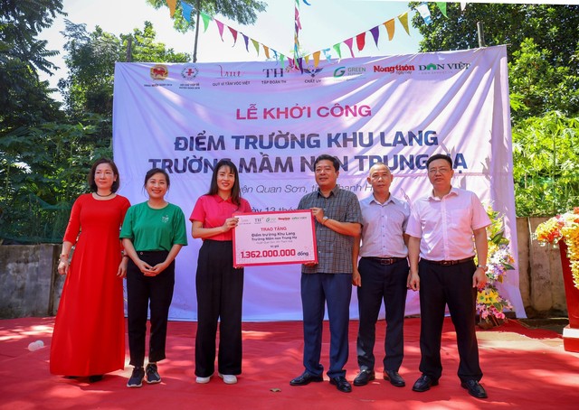 Tập đoàn TH tặng điểm trường xanh cho học sinh mầm non vùng cao Thanh Hóa - Ảnh 2.