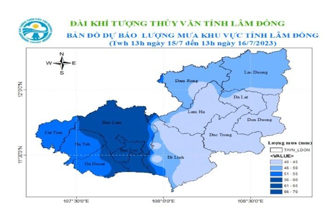 Dự báo tiếp tục có mưa lớn ở Lâm Đồng - Ảnh 2.