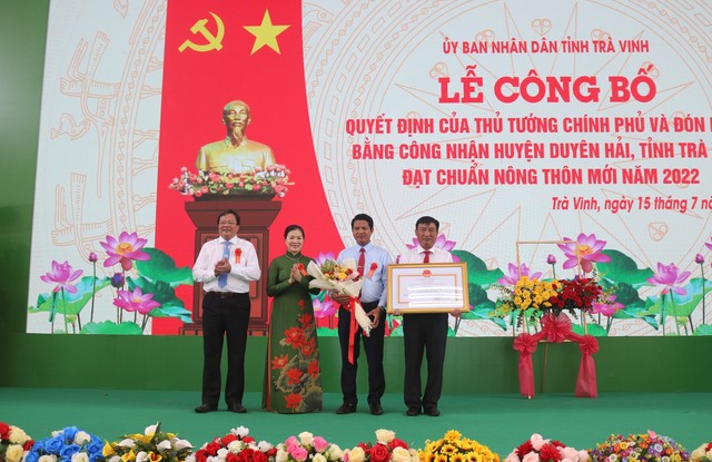 Thêm 2 huyện của Trà Vinh đạt chuẩn nông thôn mới - Ảnh 2.