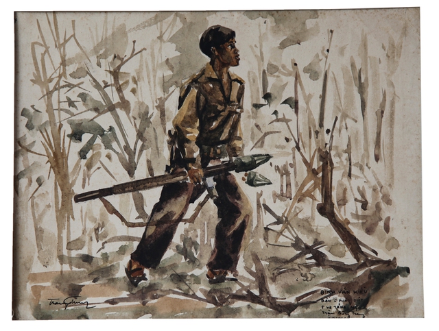 Xúc động với 100 bức ký họa chiến trường đầy tâm huyết của họa sĩ Trang Phượng - Ảnh 2.