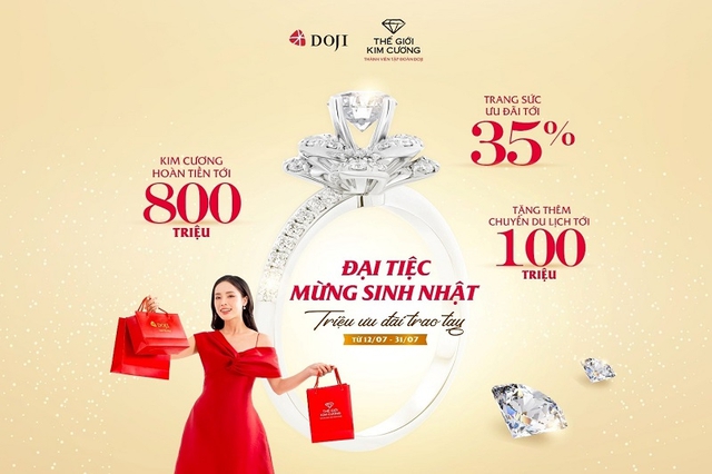 Doji và Thế Giới Kim Cương ưu đãi tới 35% mừng sinh nhật - Ảnh 1.