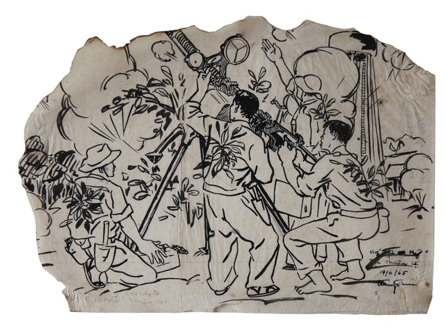 Xúc động với 100 bức ký họa chiến trường đầy tâm huyết của họa sĩ Trang Phượng - Ảnh 13.