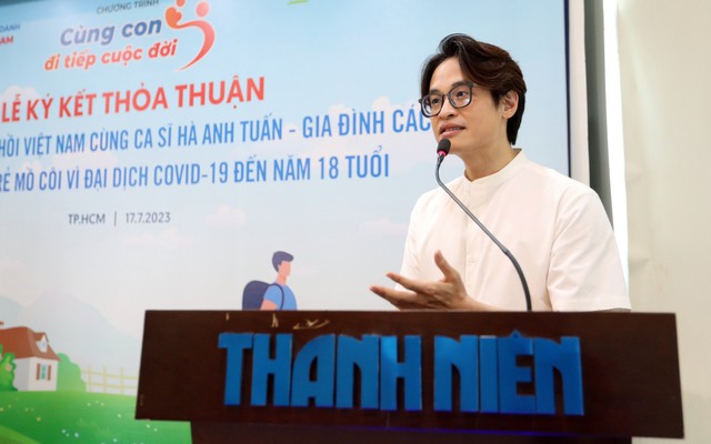 Hà Anh Tuấn đồng hành chương trình 'Cùng con đi tiếp cuộc đời' bảo trợ trẻ 25 mồ côi vì Covid-19 - Ảnh 5.