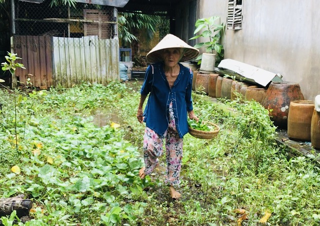 Cụ bà 72 tuổi hiếu thảo ‘nức tiếng’ xóm nghèo: Hái rau, bắt ốc nuôi mẹ già - Ảnh 3.