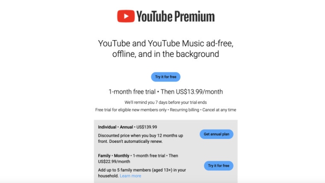 YouTube Premium bất ngờ tăng giá gói cá nhân - Ảnh 1.