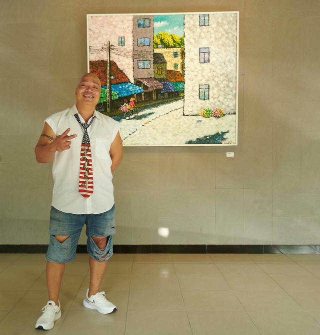 28 tác phẩm hội hoạ về tinh hoa văn hóa Bắc Bộ trong triển lãm 'Hoa phố' - Ảnh 3.