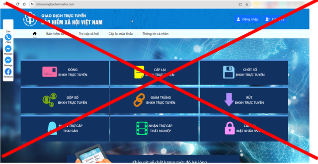 Phát hiện trang web giả mạo Cổng dịch vụ công của BHXH Việt Nam - Ảnh 1.