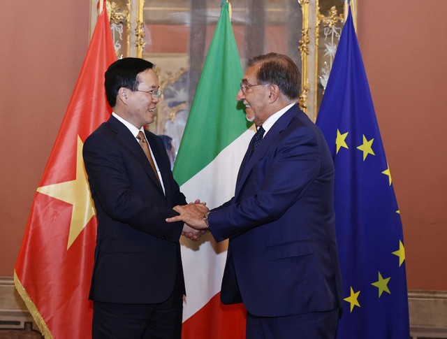 Chủ tịch nước Võ Văn Thưởng gặp Chủ tịch Thượng viện Ý, Thị trưởng Roma - Ảnh 1.