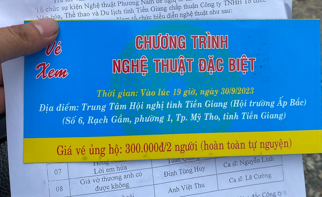 Tiền Giang: Nhiều tổ chức, cá nhân “bị ép” ủng hộ biểu diễn ca hát - Ảnh 1.