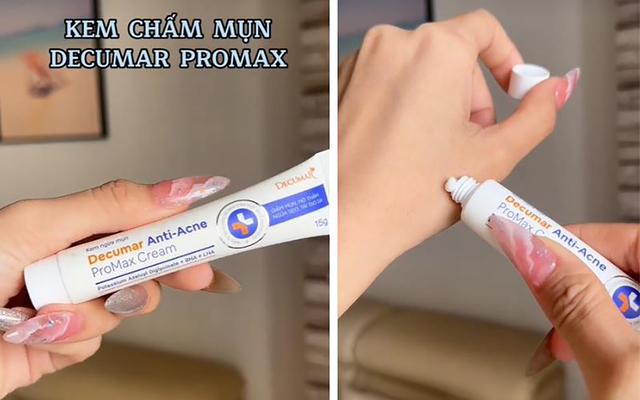 Kem chấm mụn Decumar Promax giúp giảm sưng viêm và mẩn đỏ nhanh chóng