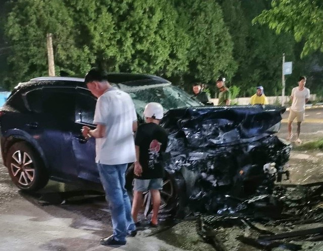 Bình Thuận: Tai nạn giao thông làm chết trưởng công an xã và 2 người khác - Ảnh 1.