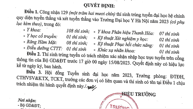 Thí sinh trúng tuyển diện tuyển thẳng chỉ chính thức trúng tuyển khi nhập học - Ảnh 1.