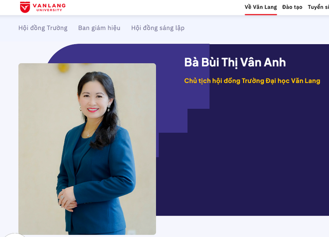Vợ ông Nguyễn Cao Trí là tân Chủ tịch hội đồng trường của Trường ĐH Văn Lang - Ảnh 1.