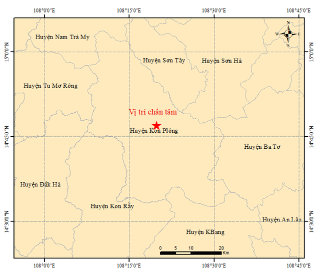 Trong 9 tiếng xảy ra 10 trận động đất ở Kon Plong - Ảnh 1.