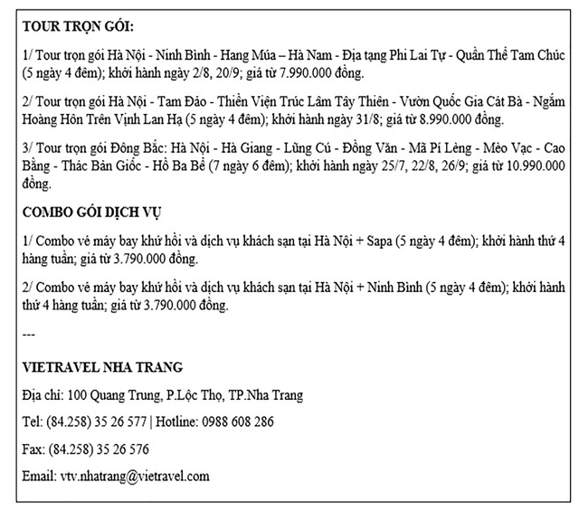 Vietravel Nha Trang tung chương trình du lịch hè miền Bắc hấp dẫn cùng Vietravel Airlines - Ảnh 3.