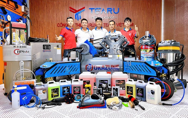 Công ty Tearu chuyên cung cấp thiết bị và setup tiệm rửa xe chuyên nghiệp