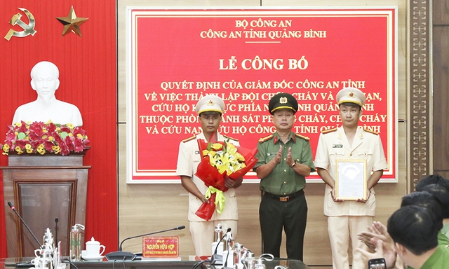 Công an tỉnh Quảng Bình thành lập Đội chữa cháy và cứu nạn, cứu hộ phía nam - Ảnh 1.