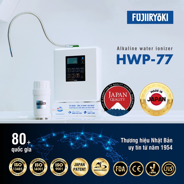 Doctor Nước bắt tay Fuji Medical đẩy mạnh máy lọc nước ion kiềm Fujiiryoki chính hãng  - Ảnh 1.