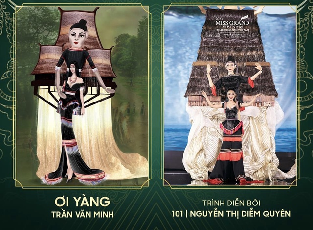Đằng sau những bộ trang phục dân tộc ‘cồng kềnh’ ở Miss Grand Vietnam 2023 - Ảnh 2.