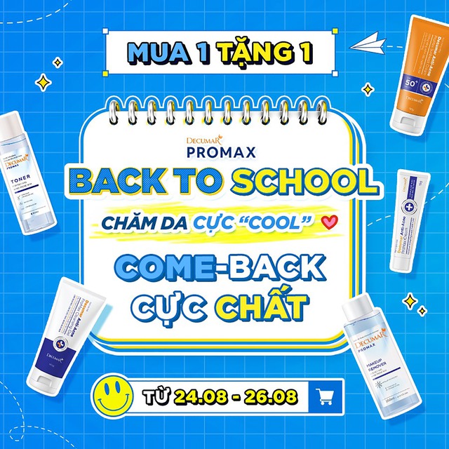 'Back to school': Decumar Promax tung ưu đãi mua 1 tặng 1 từ ngày 24 - 26.8  - Ảnh 1.