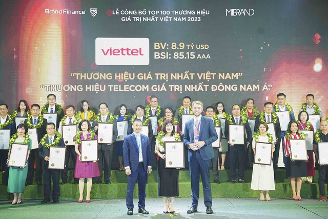 Viettel tiếp tục lọt top thương hiệu giá trị nhất Việt Nam 8 năm liên tiếp