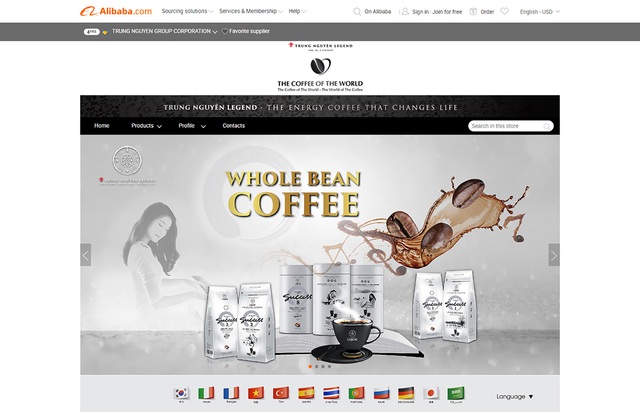 Trung Nguyên Legend Success cũng như đa dạng các sản phẩm cà phê năng lượng Trung Nguyên Legend đã luôn được người yêu cà phê quốc tế yêu thích tìm mua tại Gian hàng chính thức Trung Nguyên Legend trên sàn thương mại điện tử toàn cầu Alibaba