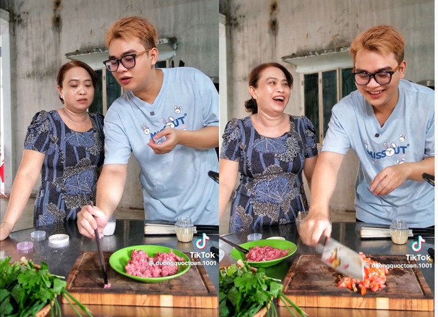 Lan tỏa trên mạng xã hội: Nấu ăn cùng mẹ, chàng trai bất ngờ nhận triệu view - Ảnh 2.