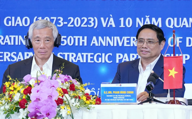 Thủ tướng Phạm Minh Chính và Thủ tướng Lý Hiển Long gặp mặt đại biểu thanh niên - Ảnh 4.