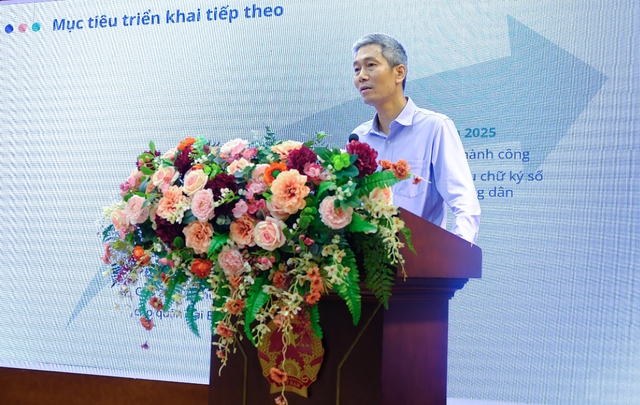 Ông Đỗ Sơn Giang - Phó Tổng Giám đốc FPT IS chia sẻ FPT cam kết cùng quận Hai Bà Trưng tiếp tục chinh phục các mục tiêu tiếp theo của dự án