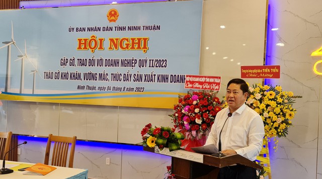 Chủ tịch UBND tỉnh Ninh Thuận: Đừng gây khó khăn cho doanh nghiệp - Ảnh 1.