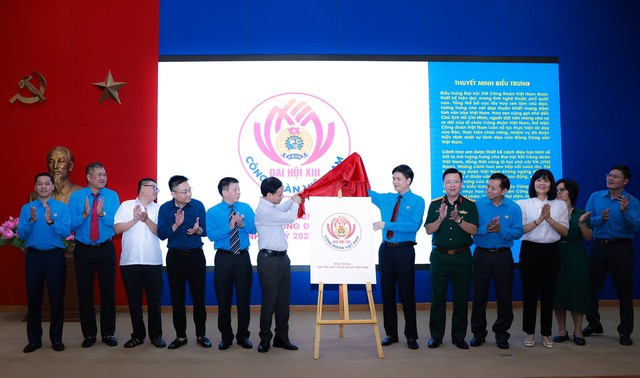 Công bố biểu trưng Đại hội XIII Công đoàn Việt Nam - Ảnh 1.