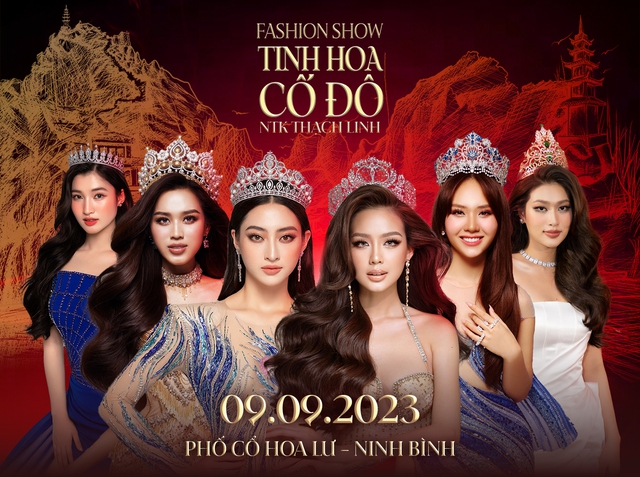 Lương Thùy Linh, Bảo Ngọc trình diễn show thời trang ở Ninh Bình - Ảnh 1.