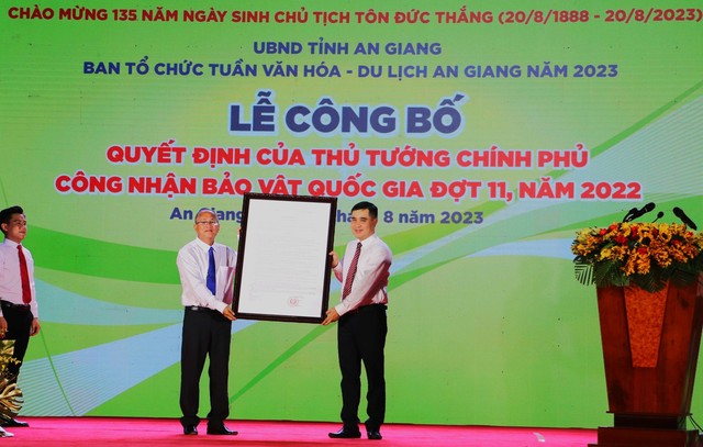 Tuần lễ Văn hóa - Du lịch An Giang: Công bố bảo vật quốc giaMukhalinga Ba Thê  - Ảnh 1.