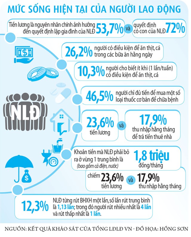 Đa số người lao động lương không đủ sống - Ảnh 5.