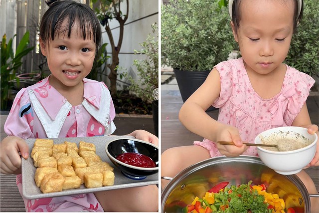 Cô bé 5 tuổi nấu được hơn 50 món nhận 'mưa' lời khen - Ảnh 2.