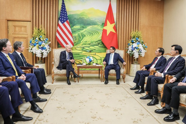 Thủ tướng Phạm Minh Chính hội kiến Tổng thống Mỹ Joe Biden - Ảnh 3.
