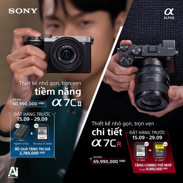 Sony ra mắt máy ảnh Alpha 7CR và 7C II, nhỏ gọn, chất lượng đỉnh cao - Ảnh 1.