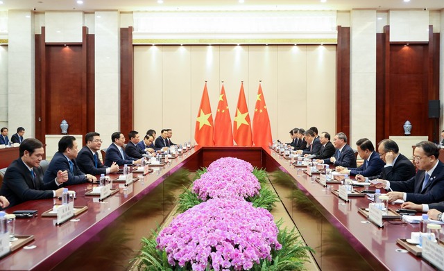 Thủ tướng Chính phủ Phạm Minh Chính hội đàm với Thủ tướng Trung Quốc Lý Cường - Ảnh 3.
