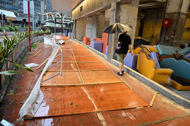Bão Sao La khiến cây ngã hàng loạt tại Hồng Kông, 1 người chết tại Trung Quốc - Ảnh 5.