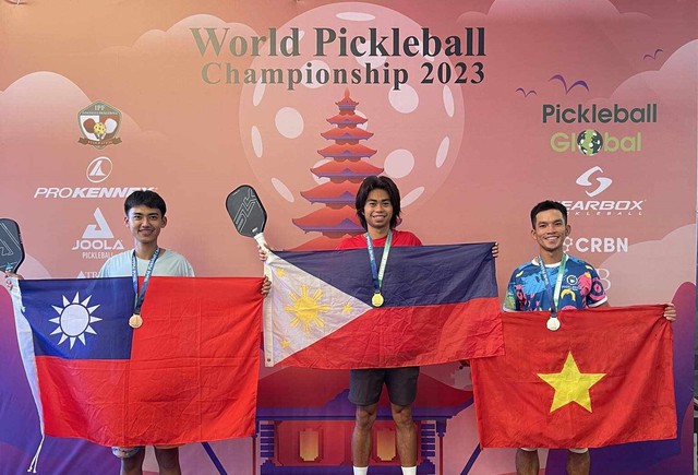 Tay vợt Trương Quang Vũ xuất sắc đoạt huy chương vàng giải pickleball thế giới - Ảnh 3.