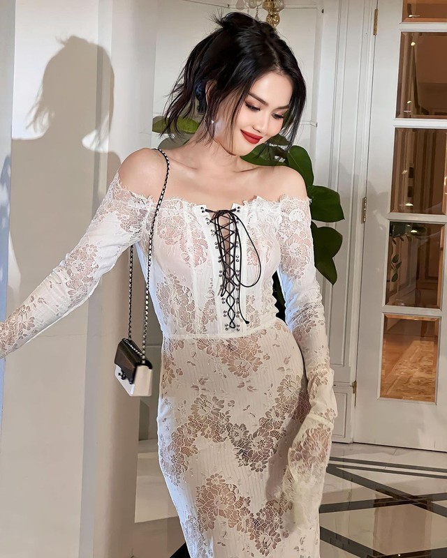 Sang xịn mịn với outfit ren được lòng phái đẹp trong mùa thu năm nay   - Ảnh 5.