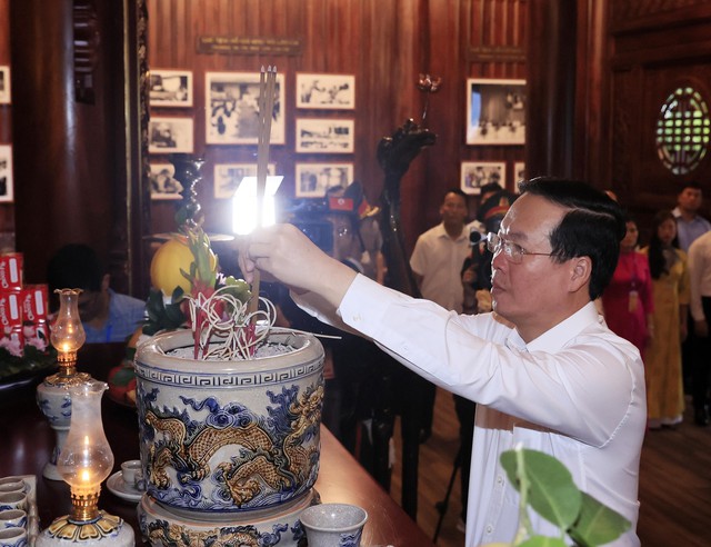 Chủ tịch nước Võ Văn Thưởng dự lễ kỷ niệm 65 năm Bác Hồ thăm Lào Cai - Ảnh 1.