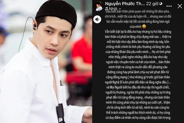 Ca sĩ Noo Phước Thịnh lên tiếng xin lỗi vì bình luận khiếm nhã - Ảnh 2. Ca sĩ Noo Phước Thịnh lên tiếng xin lỗi vì bình luận khiếm nhã - Ảnh 2.