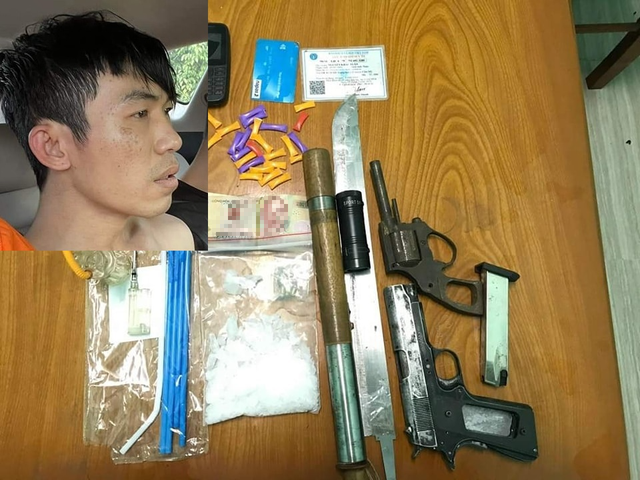 Đồng Nai: Bắt nam thanh niên tàng trữ ma túy, thu 2 khẩu súng - Ảnh 1.