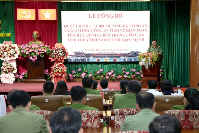 Công an Thừa Thiên – Huế sáp nhập nhiều đơn vị cấp phòng - Ảnh 2.