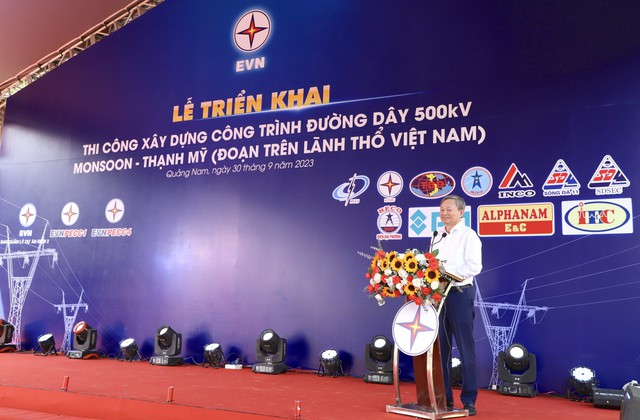 EVN phát động thi công xây dựng đường dây 500 kV nhập khẩu điện từ Lào - Ảnh 1.
