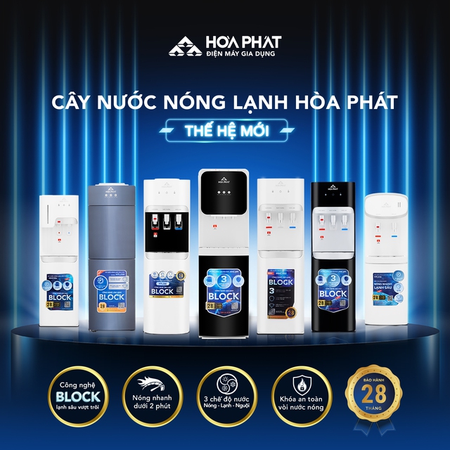 Điện máy Hòa Phát ra mắt bộ sưu tập Cây nước nóng lạnh 3 chế độ - Ảnh 1.