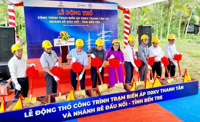 Bến Tre: Khởi công dự án điện chuẩn bị phục vụ 2 cụm công nghiệp - Ảnh 1.